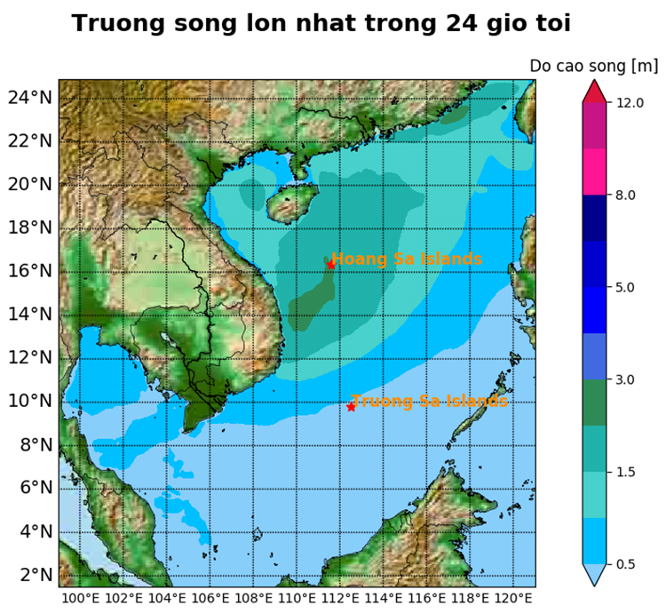 dự báo sóng biển 10 ngày